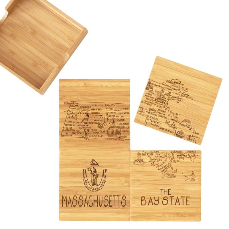 Massachusetts Puzzle Coaster Set - 6