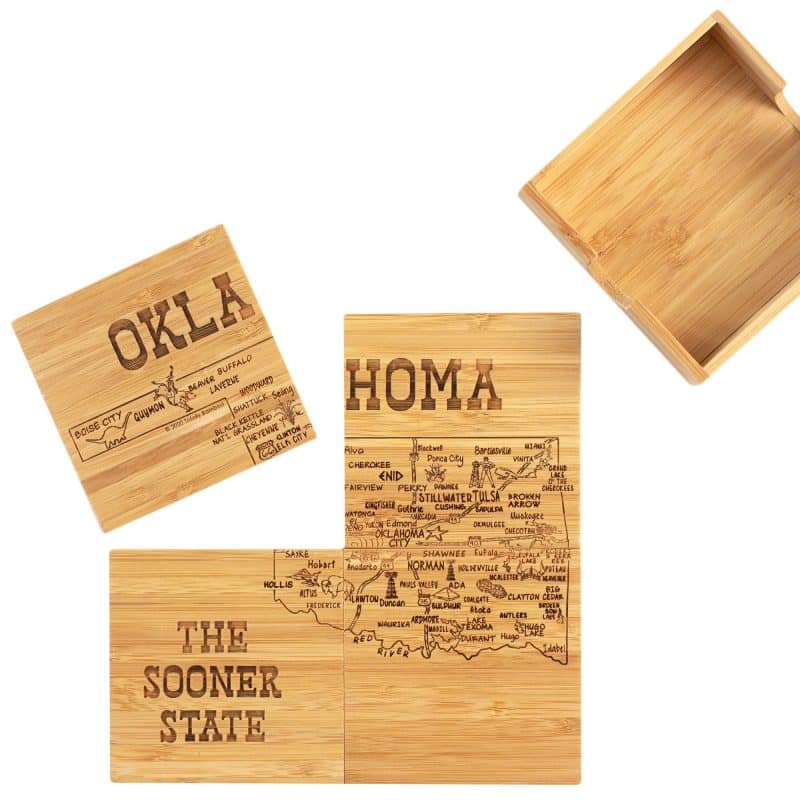 Oklahoma Puzzle Coaster Set - 5