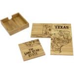Texas Puzzle Coaster Set - 4