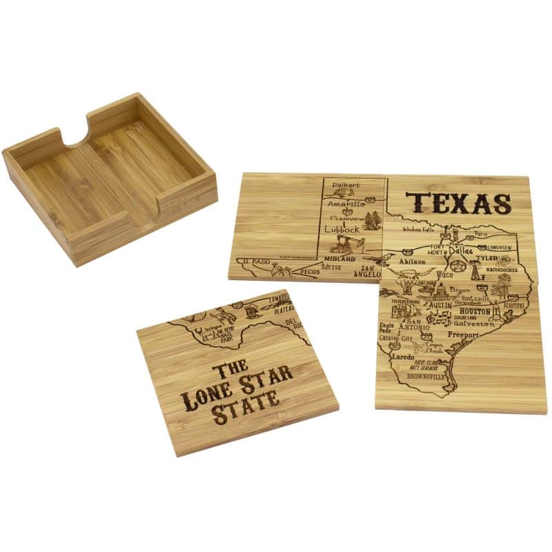 Texas Puzzle Coaster Set - 4