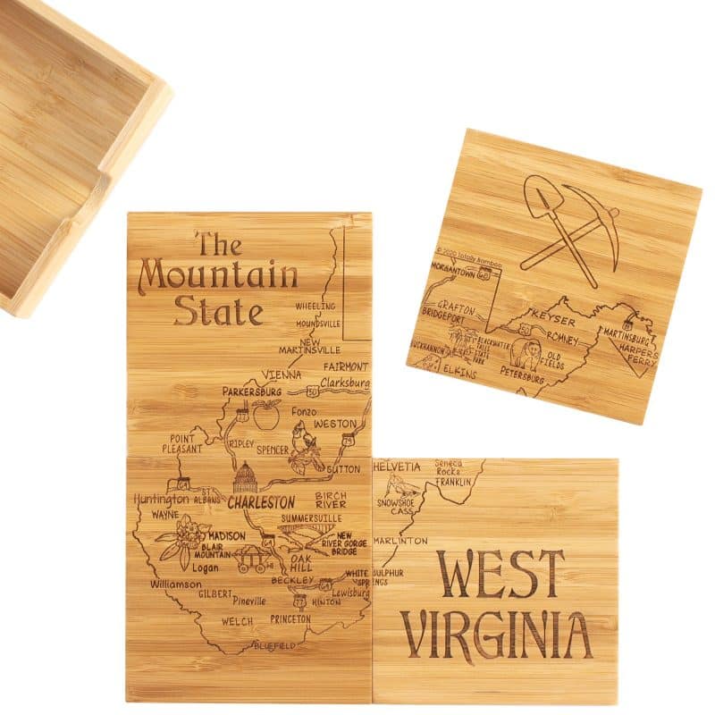 West Virginia Puzzle Coaster Set - 5
