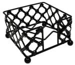 Black Lattice Metal Holder (Holds 4 Square Tumbled Coasters)