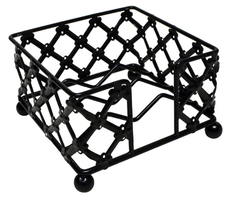Black Lattice Metal Holder (Holds 4 Square Tumbled Coasters)
