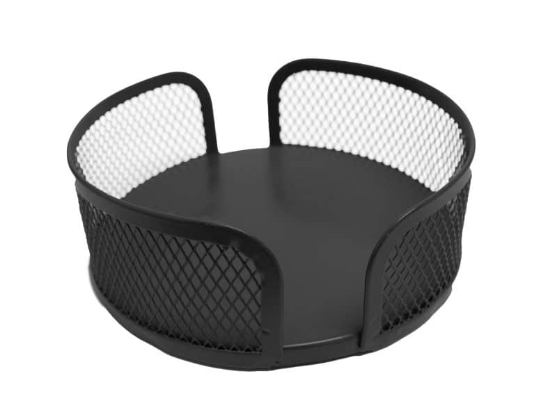 Black Mesh Metal Coaster Holder