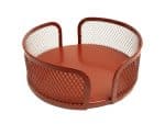 Burgundy Mesh Metal Coaster Holder