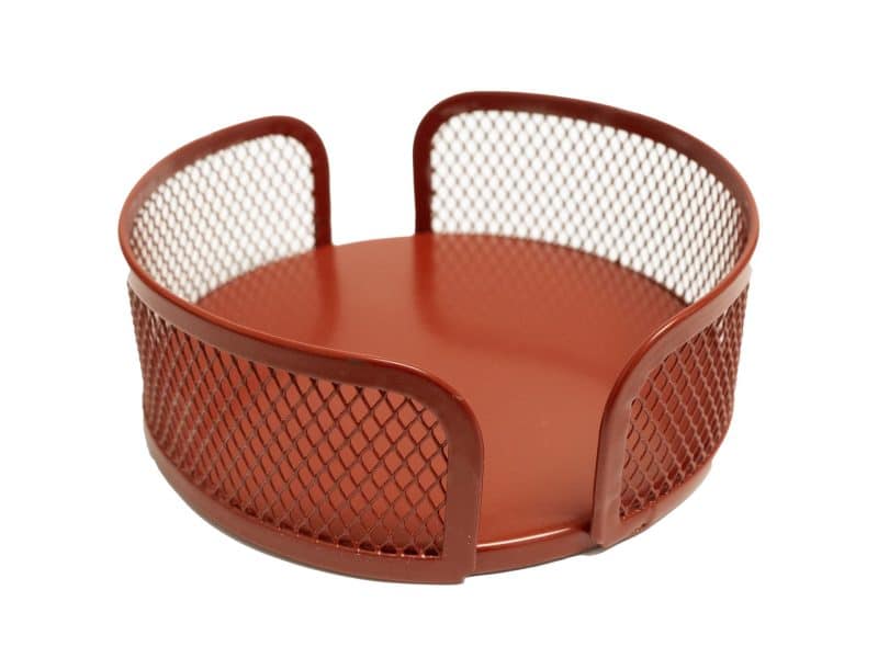 Burgundy Mesh Metal Coaster Holder