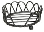 Grey Metallic Loop Holder (Holds 4 round tumbled coasters)
