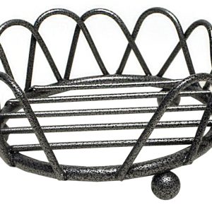 Grey Metallic Loop Holder (Holds 4 round tumbled coasters)