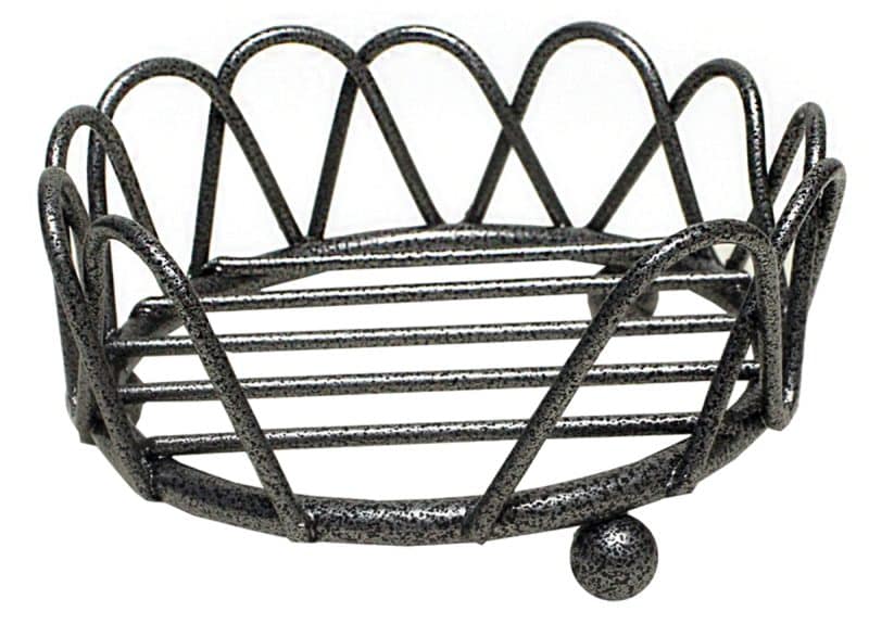 Grey Metallic Loop Holder (Holds 4 round tumbled coasters)