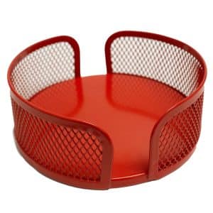 Red Mesh Metal Coaster Holder
