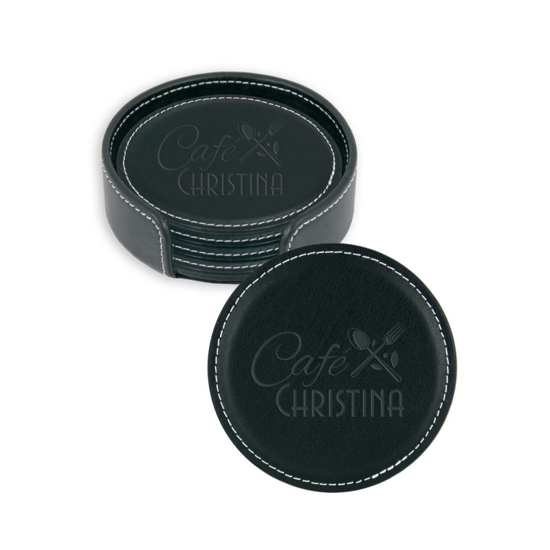 Leather Coaster Gift Set - 3