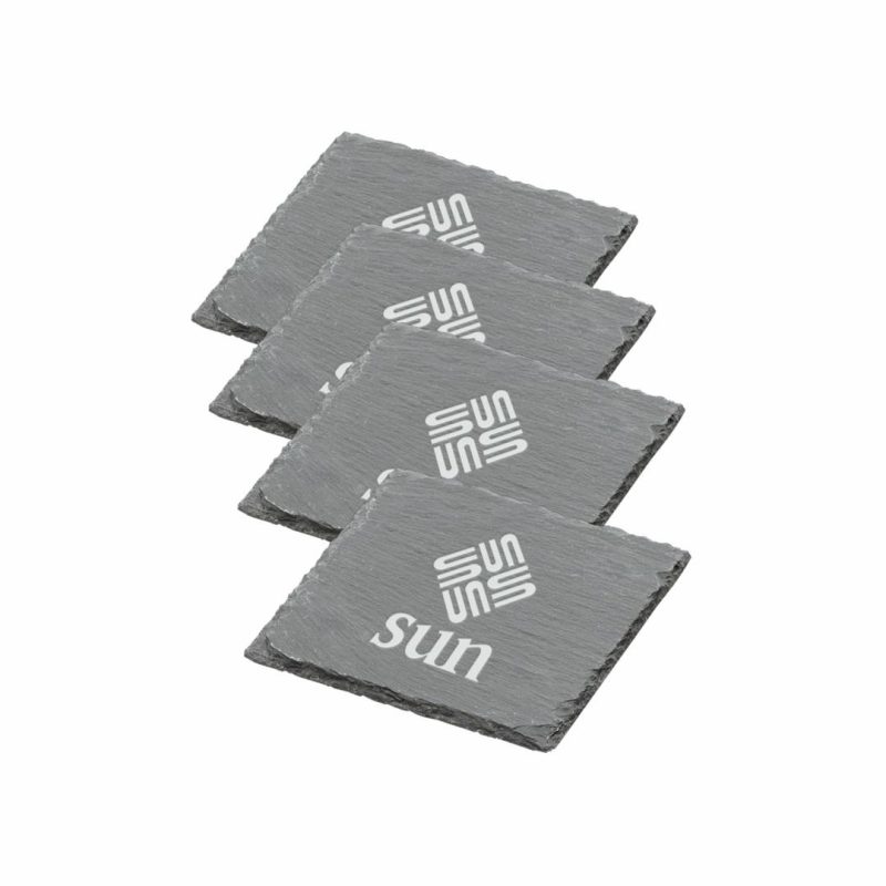 Hemingway Slate Coaster Set - 4pc - 2