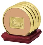 JAFFA® Four Coasters with Solid Cherry Stand - 7