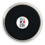Silver Coaster W/ Color Medallion