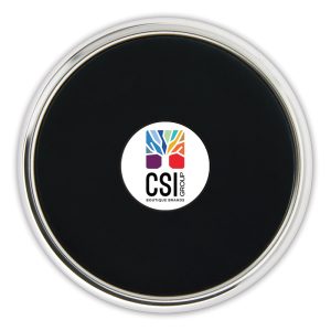 Silver Coaster W/ Color Medallion