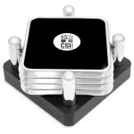 Four Square Coaster Set Silver - 1