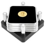Four Square Coaster Set Silver - 2
