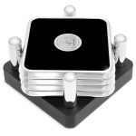 Four Square Coaster Set Silver - 3