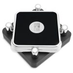 Set of Two Square Coasters Silver - 3