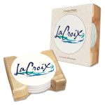 Light Wood Stand Bundled w/ 4 Round Coasters