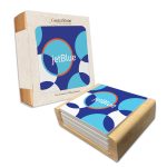 Light Wood Stand Bundled w/ 4 Square Coasters