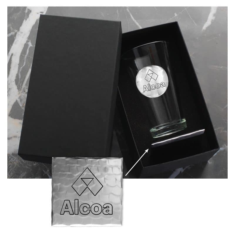 SOHO Single Pint Glass and Square Coaster Set