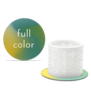 Full Color Classic Round Leather Coasters