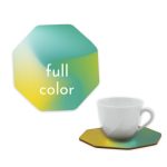 Full Color Modern Octogonal Leather Coasters