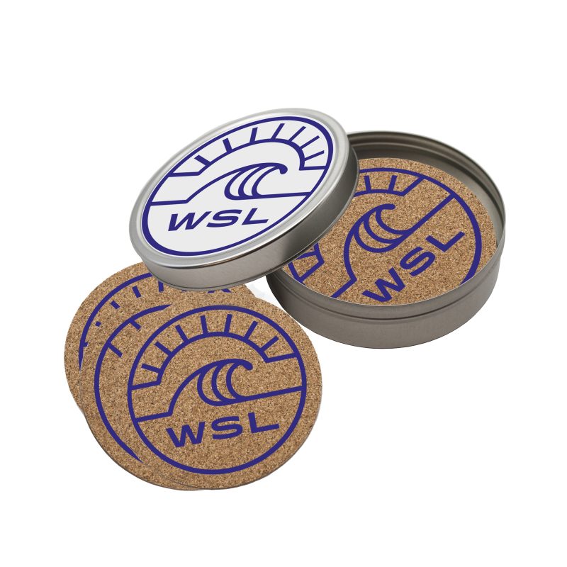 Cork-Coaster-Set-in-Round-Tin-PCCSET Cork Coaster Set in Round Tin