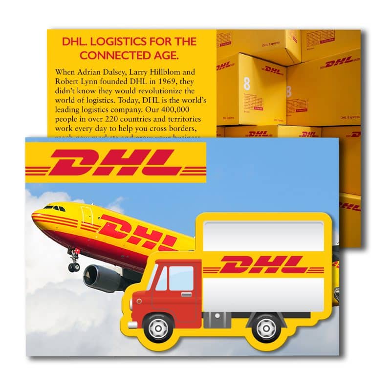 Post Card w/Full Color Box Truck Coaster