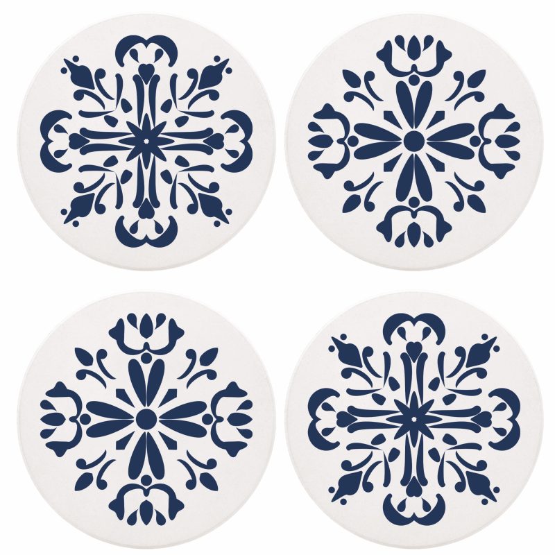 Round Absorbent Ceramic Coaster - 1
