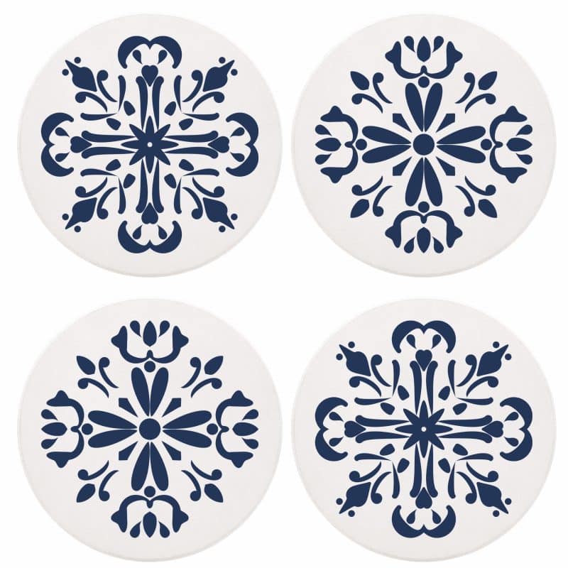 Square Absorbent Ceramic Coaster - 1
