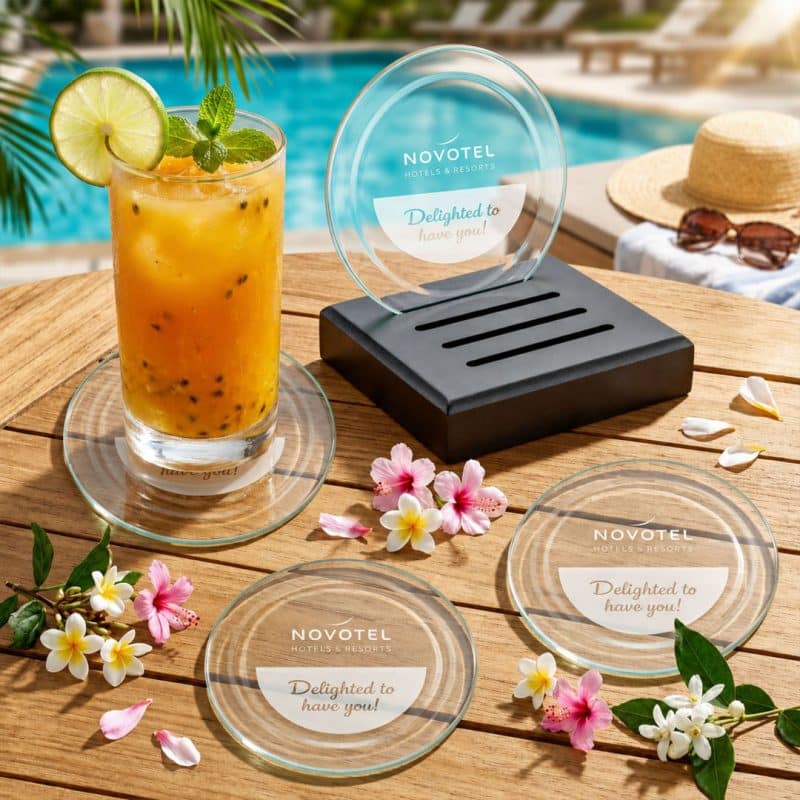 Midland Coasters - Set of 4 on Black Base - 2