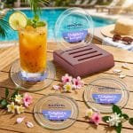 Midland VividPrint? Coasters - Set of 4 on Rosewood Base - 2