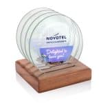 Midland VividPrint? Coasters - Set of 4 on Walnut Base