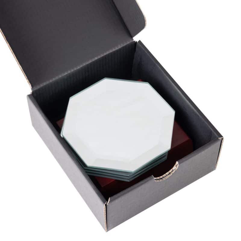 Sloane Coasters - Set of 4 on Rosewood Base - 1