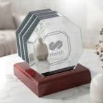 Sloane Coasters - Set of 4 on Rosewood Base - 2