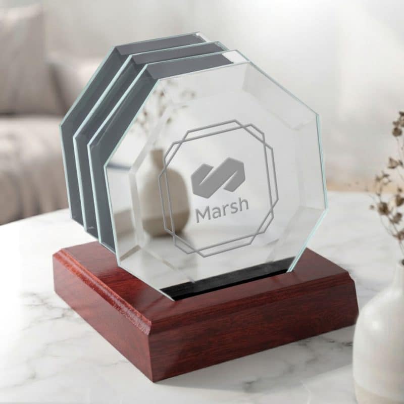 Sloane Coasters - Set of 4 on Rosewood Base - 2
