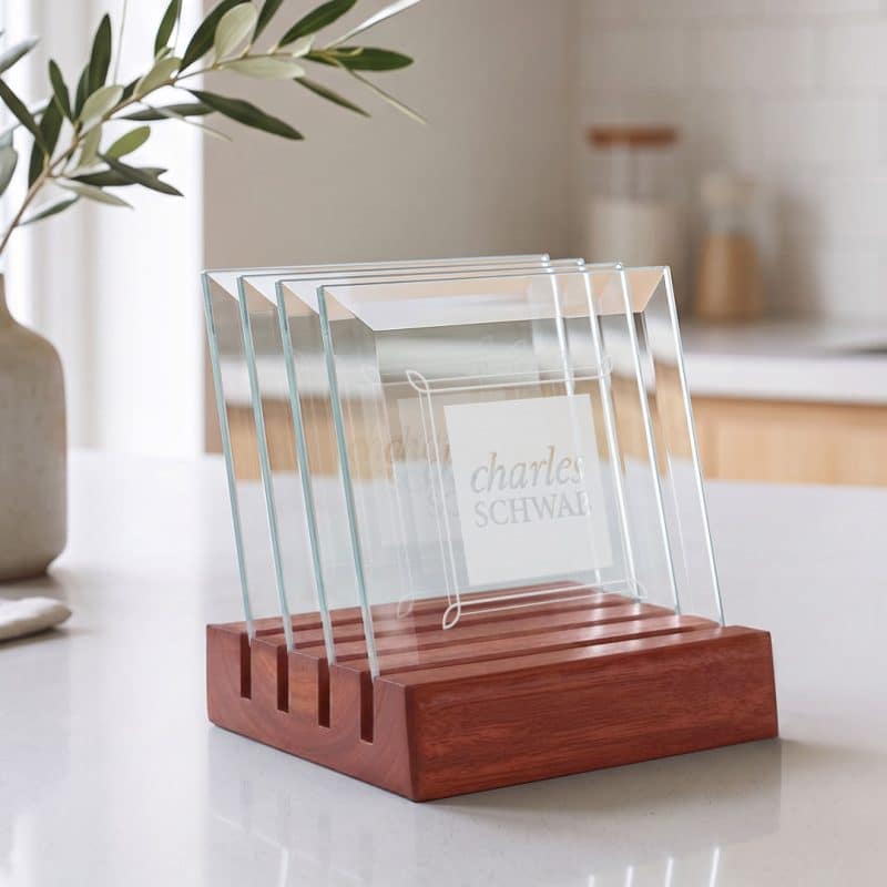 Talbot Coaster - Set of 4 on Rosewood Base - 2