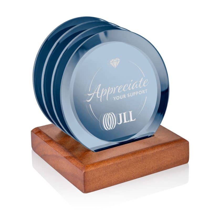 Aladdin Coasters - Set of 4 on Walnut - 4