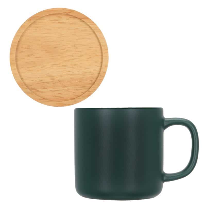 Dalton 12 oz Ceramic Mug w/ Bamboo Lid/Coaster - 5