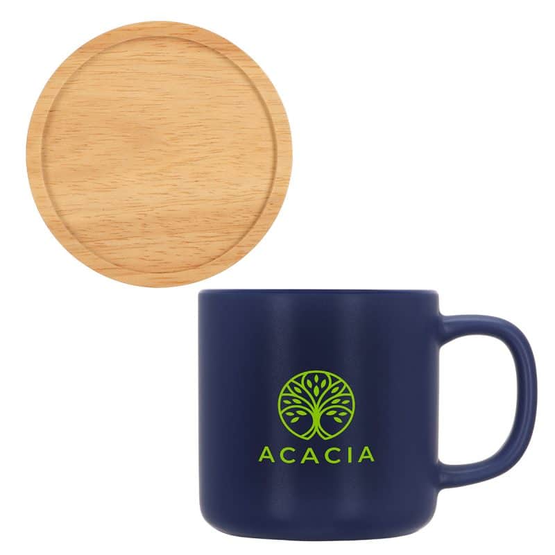 Dalton 12 oz Ceramic Mug w/ Bamboo Lid/Coaster - 6