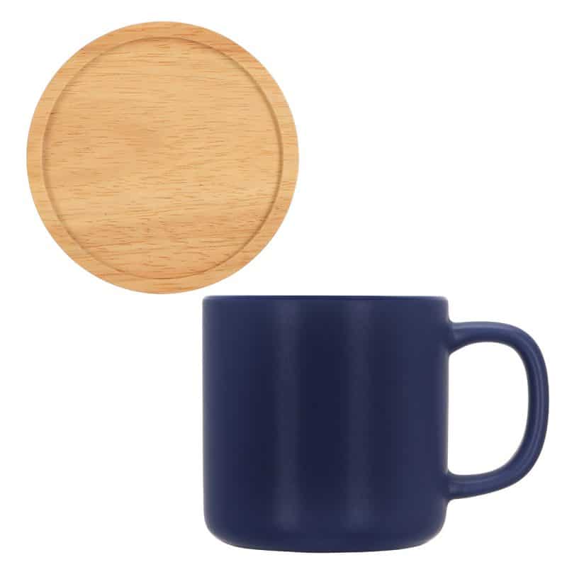 Dalton 12 oz Ceramic Mug w/ Bamboo Lid/Coaster - 7