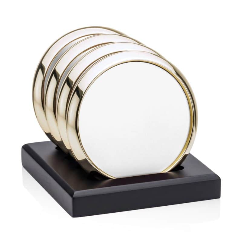 Danville VividPrint Coasters on Satin Black Base - Set of 4 - 7