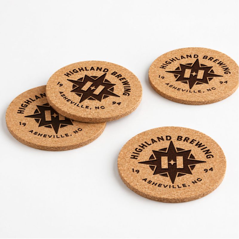 Gerrity Cork Coasters - Set of 4 (in Pouch)