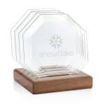 Meaford Coasters - Set of 4 on Walnut Base