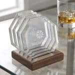 Meaford Coasters - Set of 4 on Walnut Base - 2