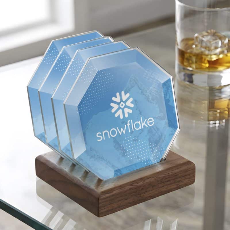 Meaford VividPrint Coasters - Set of 4 on Walnut - 2