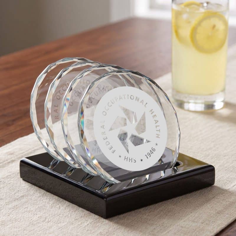 Porterfield Coasters - Set of 4 on Piano Finish Black - 2