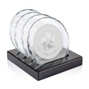 Porterfield Coasters - Set of 4 on Piano Finish Black